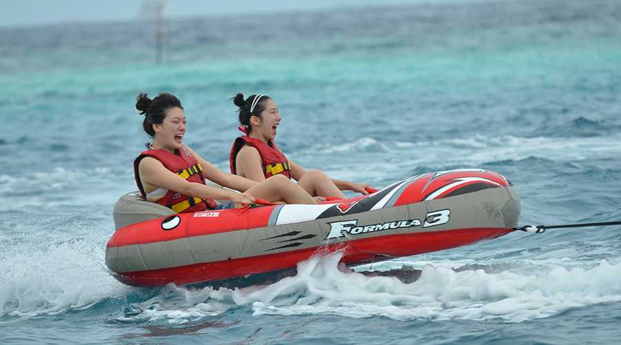 Fun Tube Activity in Maldives