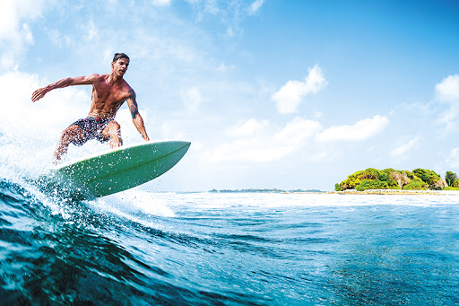 Surfing in Maldives