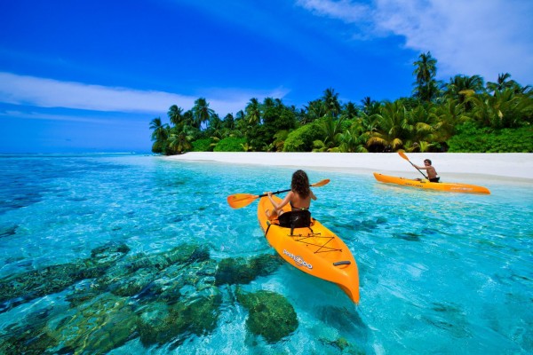 Kayaking in the Maldives