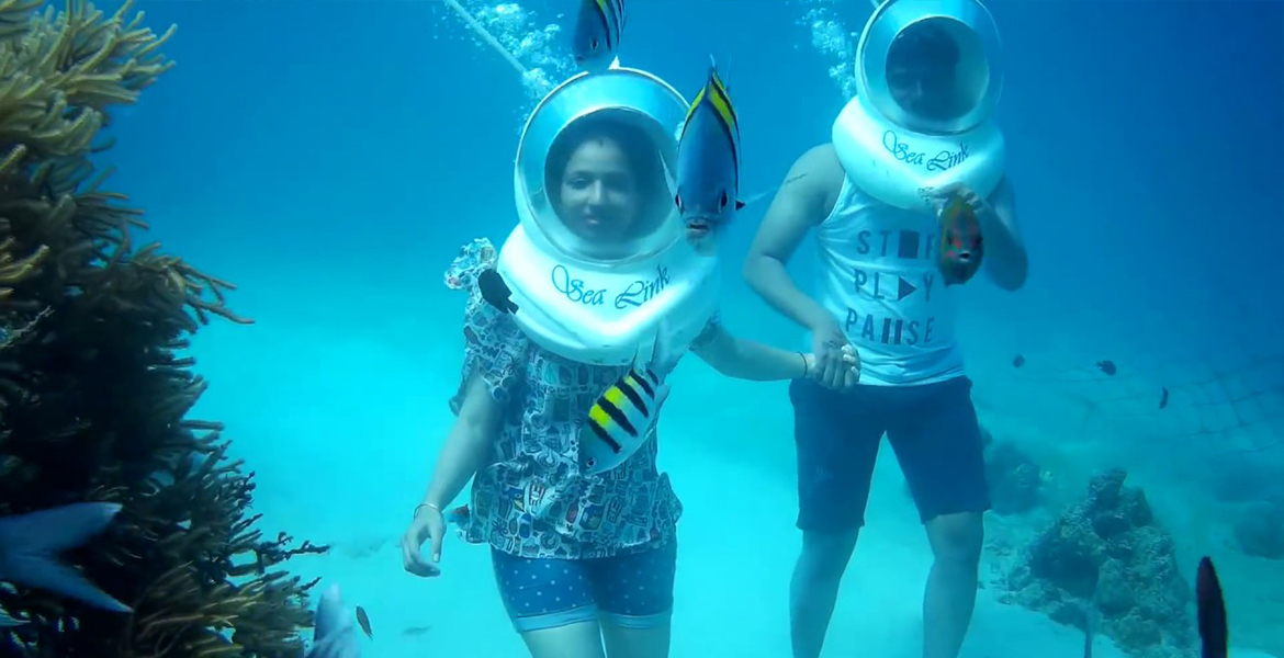 Sea Walking in Maldives